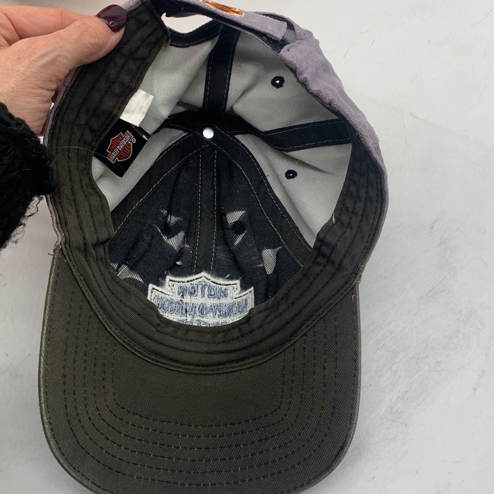 Harley-Davidson Gray Microsuede Baseball Cap Adjustable HT4874E - Picture 8 of 10